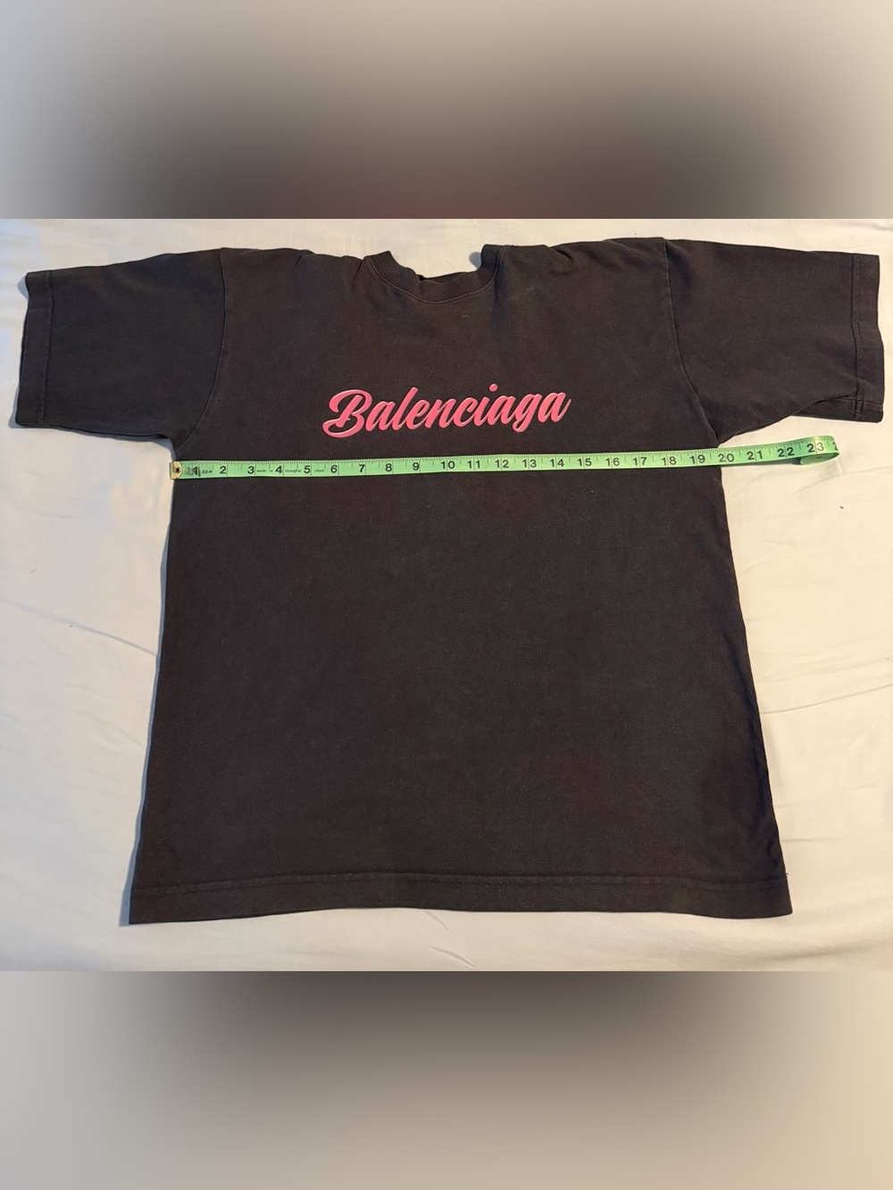Balenciaga Black Tee with Pink Barbie Script Logo